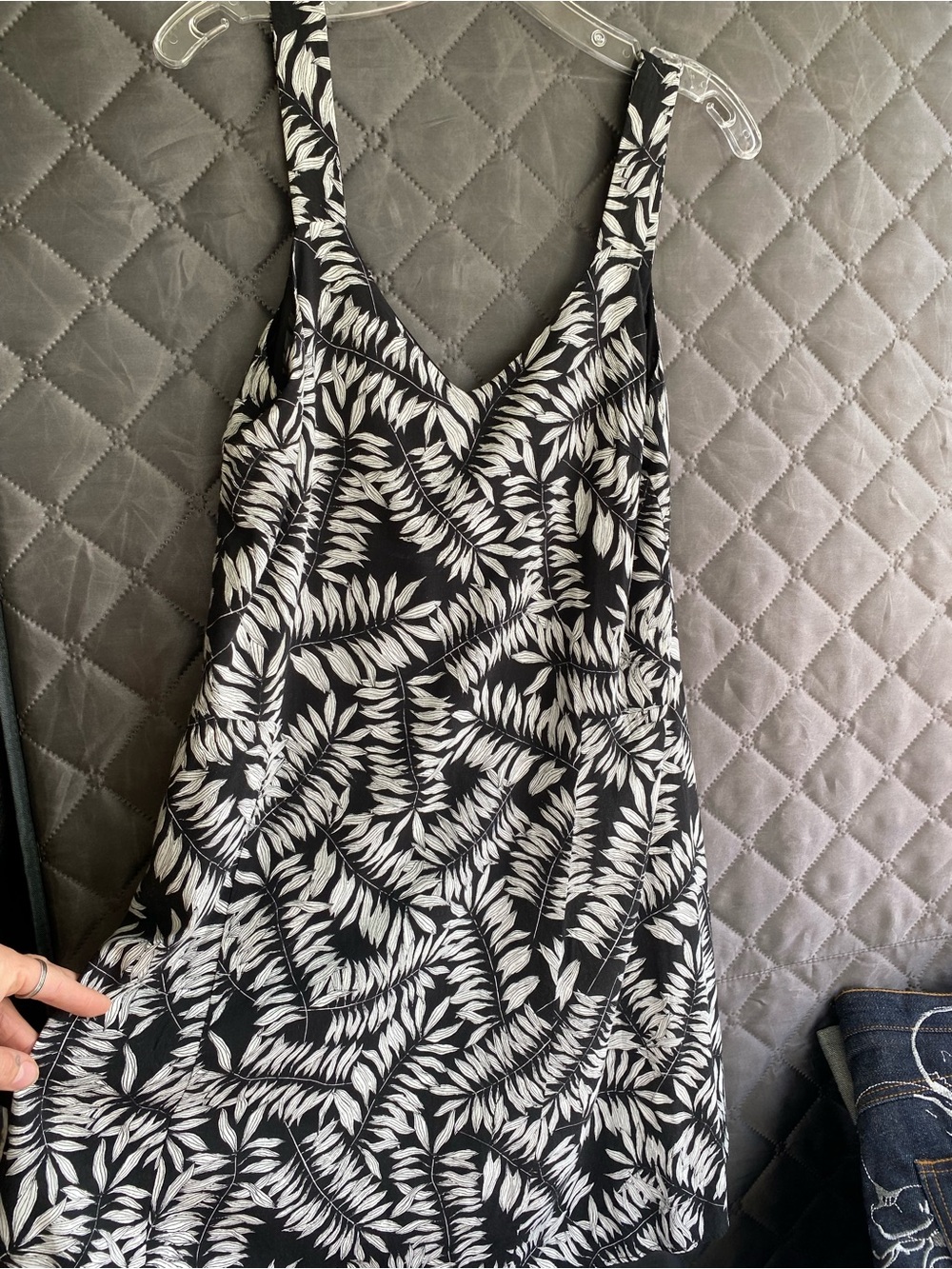 Cute summer dress Black and White rayon